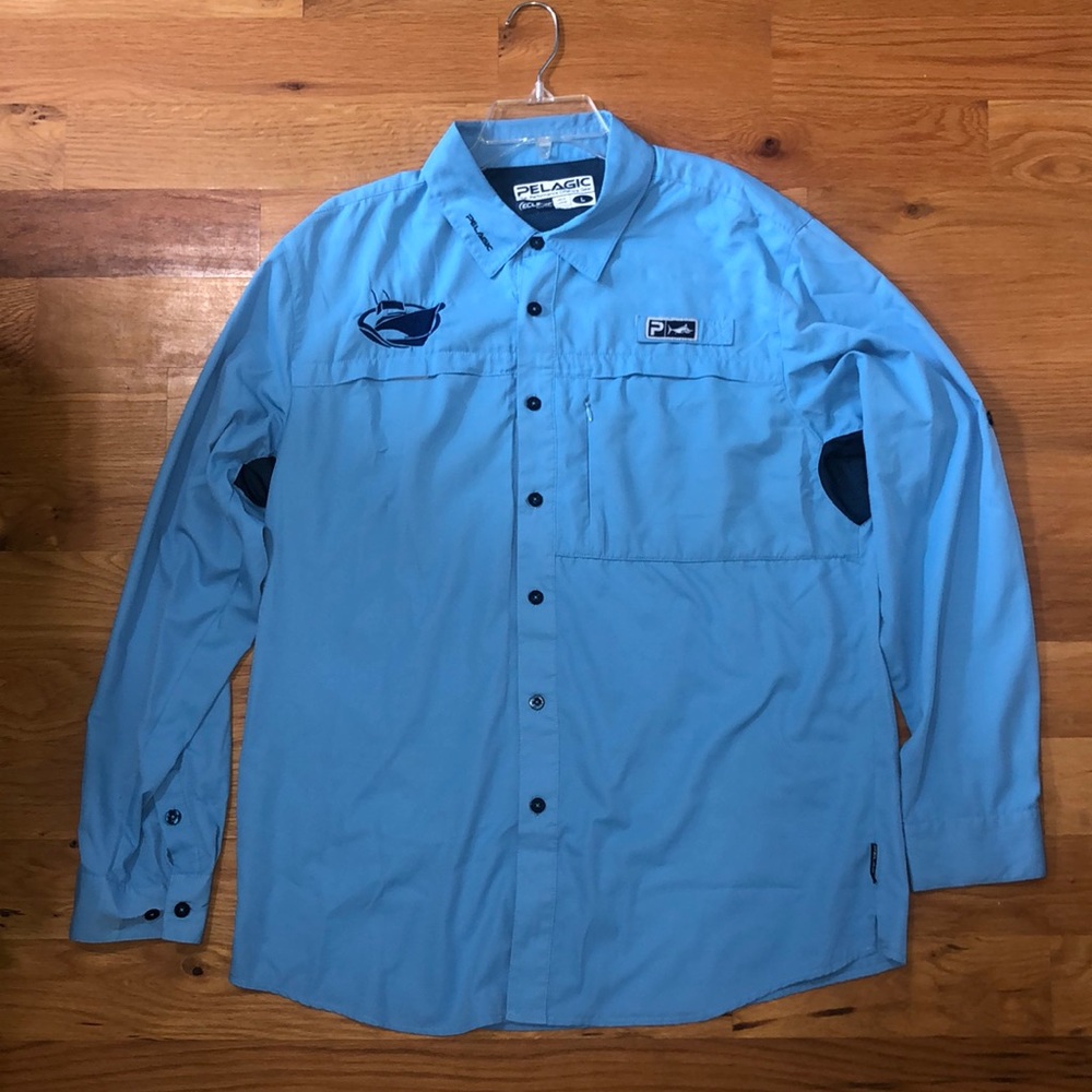 Blue fishing shirt